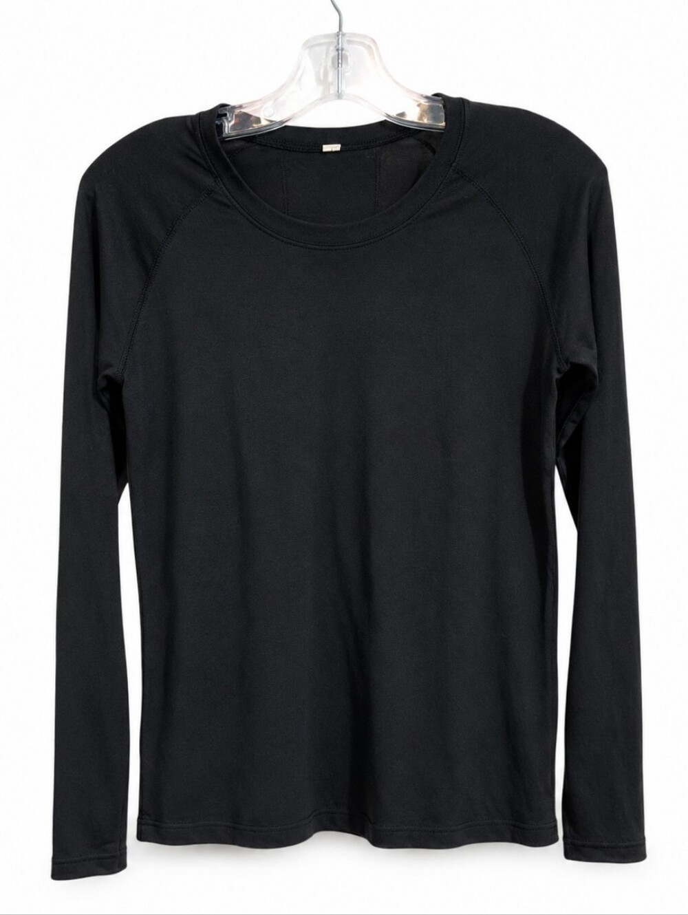 Lululemon Women’s Size 8 Black Long Sleeve Crew Neck Athletic Stretch Top
